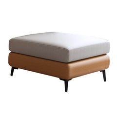 Durable faux leather upholstered footstool