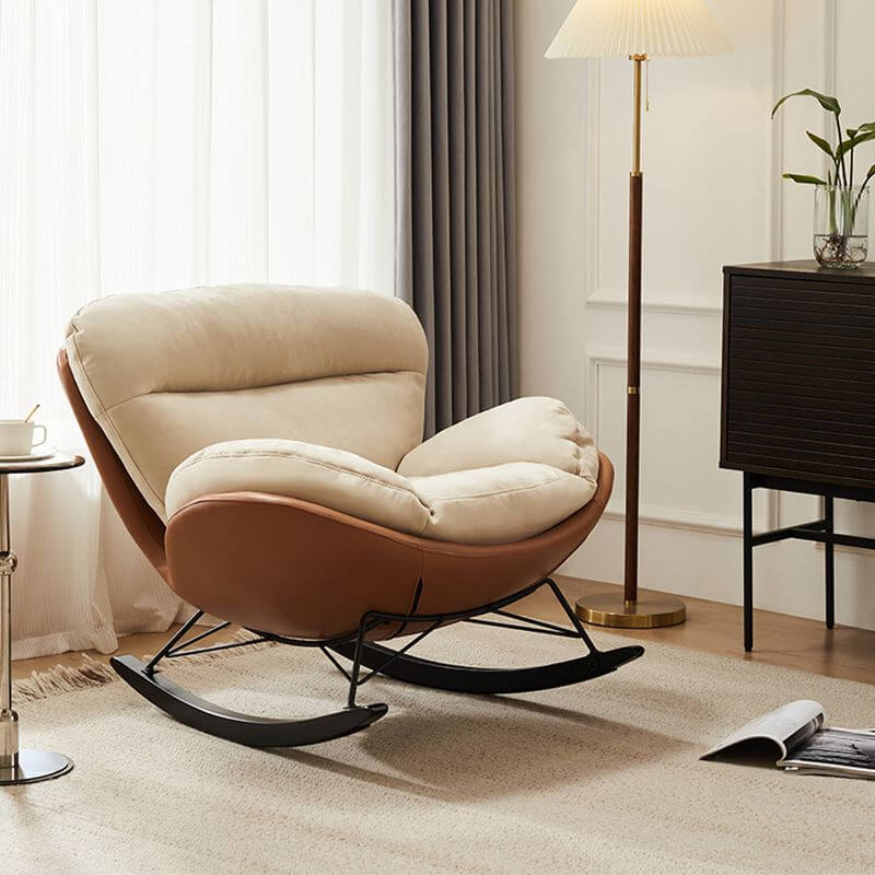 Chaise d'accent à bascule tendance rembourrée avec rembourrage rembourré Image secondaire du produit