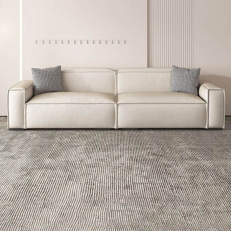 Canapé au Sol à Couleur Unie Résistant à l'Eau Tendance en Crème avec Accoudoir, Places 5/4/3 Image secondaire du produit