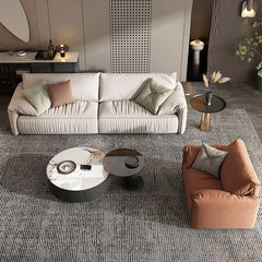 Stylish light gray loveseat