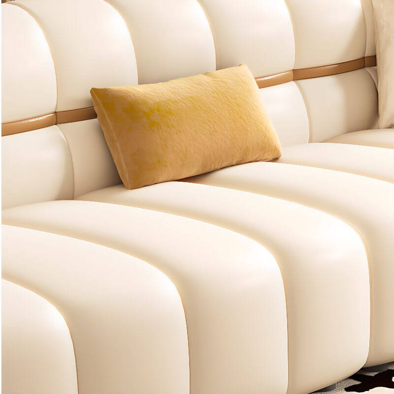 Modern white sofa with pillow