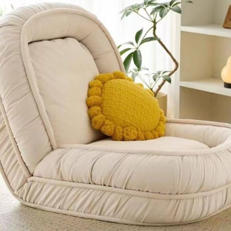 Comfortable lounge chair with cushion back