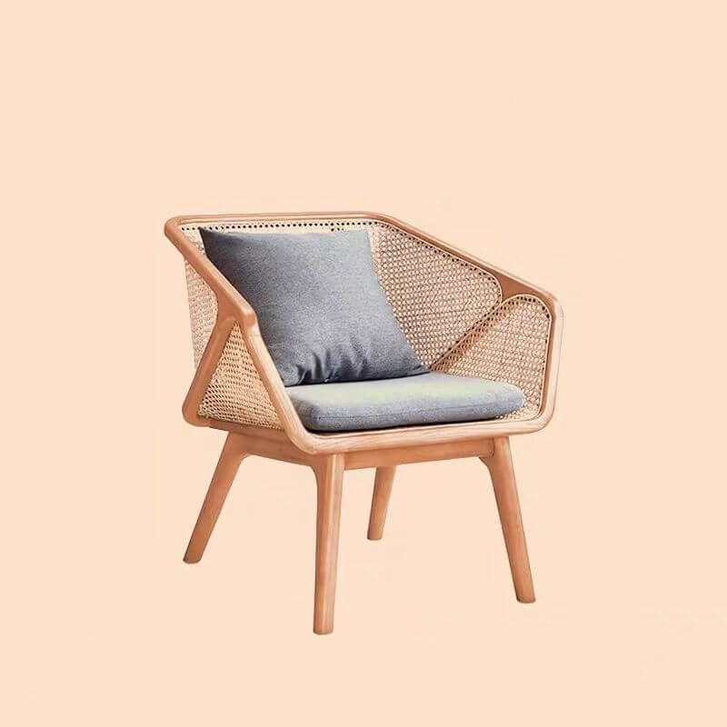 Close-up view of the cushioned seat of the Barrel Chair