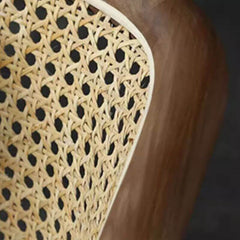 Sloped arms of the Tropical Ash Frame Barrel Chair