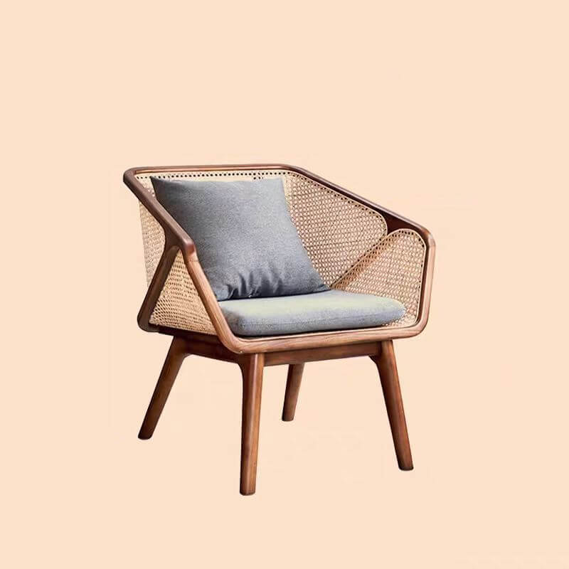 Tropical Ash Frame Barrel Chair in a modern interior