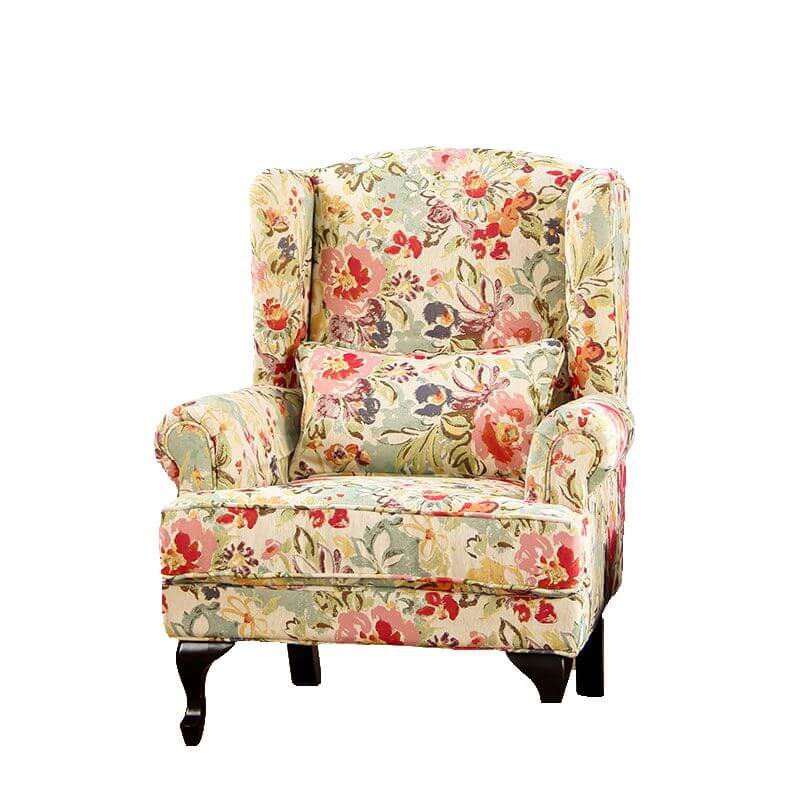 Yellow Blue Floral Foam Chair