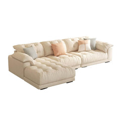 Sofa chaise paired with coffee table