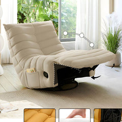 Modern rocker recliner with chic tufted detailing