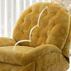 Recliner showing locking back angle adjustment