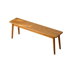 Unfinished Color Modern Timber Dining Bench front view