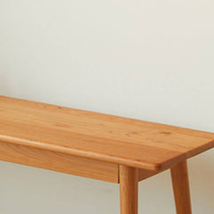 Dining bench set up in cozy dining room