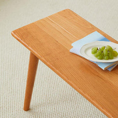 Natural finish dining bench with ample seating