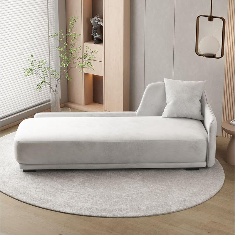 Comfortable oversized indoor chaise in living room