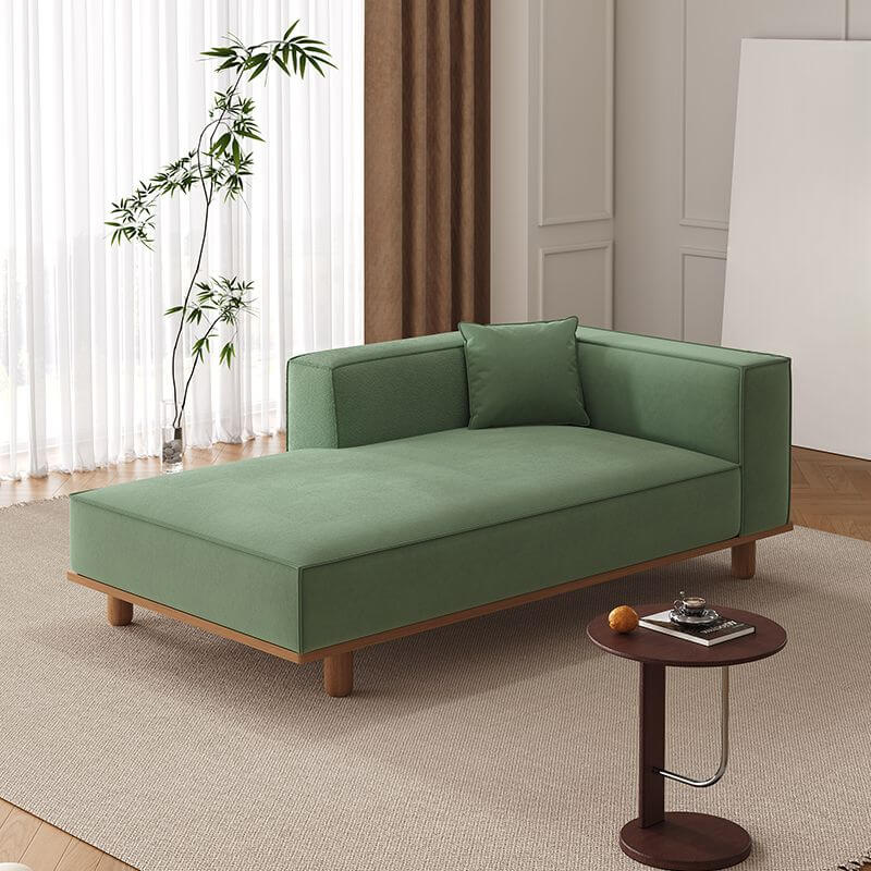 Luxurious flannel upholstery in green