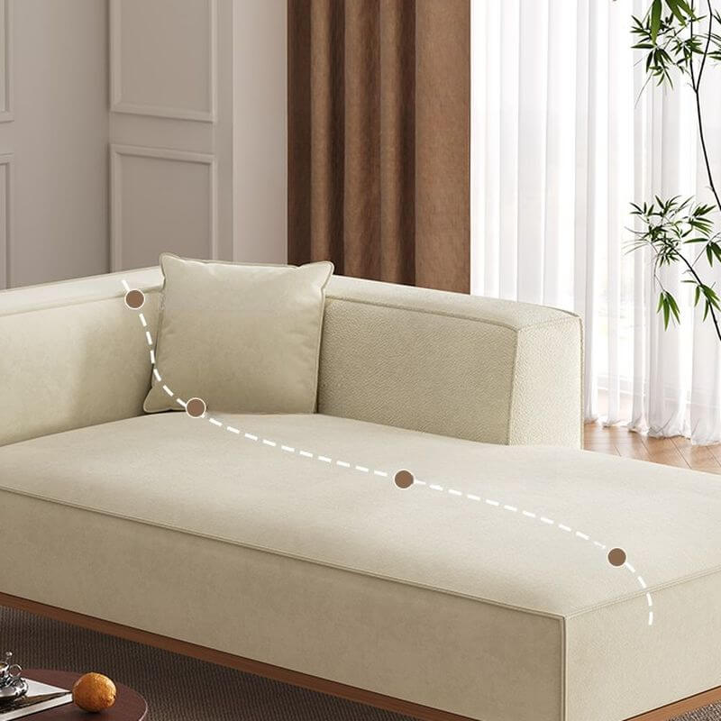 Comfortable oversized chaise chair in beige