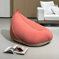 Velvet bean bag chair in pink