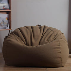 Built-in storage receptacle bean bag chair