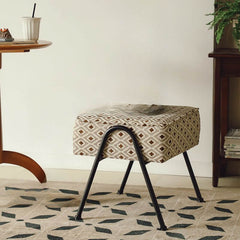 Close-up of Houndstooth pattern on Ottoman