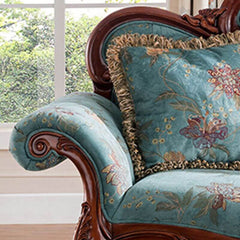 Chaise Lounge with Overstuffed Armrest