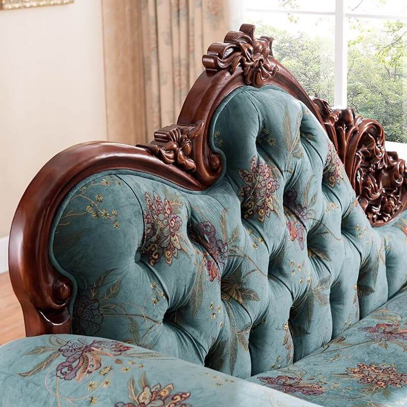 Traditional Style Chaise Lounge in Brown