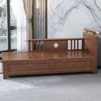 Traditional style chaise with wooden legs