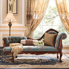 Vintage Chaise Lounge Loveseat front view