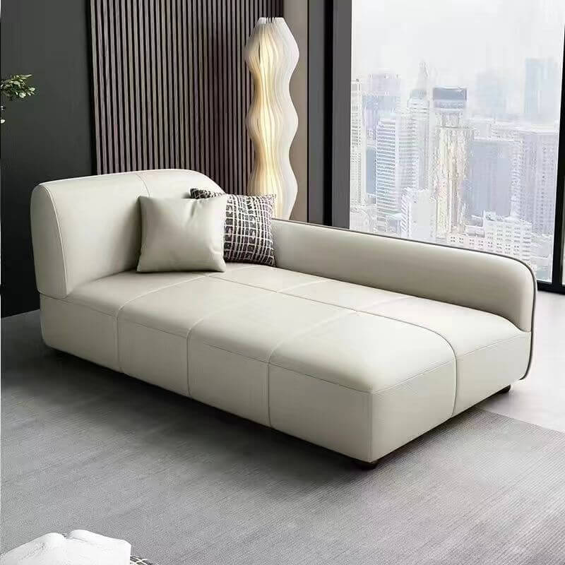 water-resistant foam chaise lounge in ivory