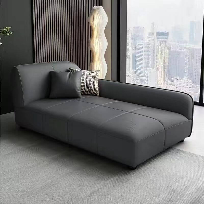 modern tuxedo arm chaise lounge