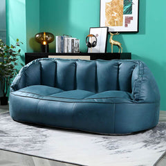 water resistant faux leather bean bag chair side view