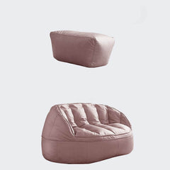 water resistant faux leather bean bag chair close up