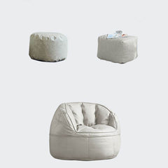 water resistant faux leather bean bag chair in cozy setting