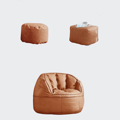 water resistant faux leather bean bag chair being used