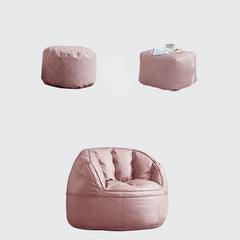 water resistant faux leather bean bag chair front view