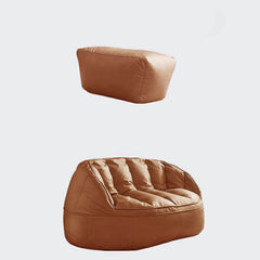 water resistant faux leather bean bag chair in living room