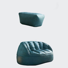 water resistant faux leather bean bag chair side view