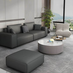 modern sofa with storage open