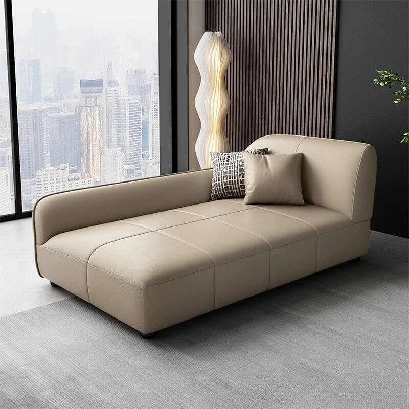 Right-arm chaise lounge in green