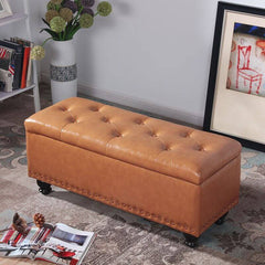 Water-resistant storage ottoman in stylish design