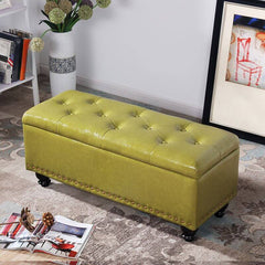 Functional storage ottoman in peony color