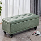 Water-resistant storage ottoman in stylish design