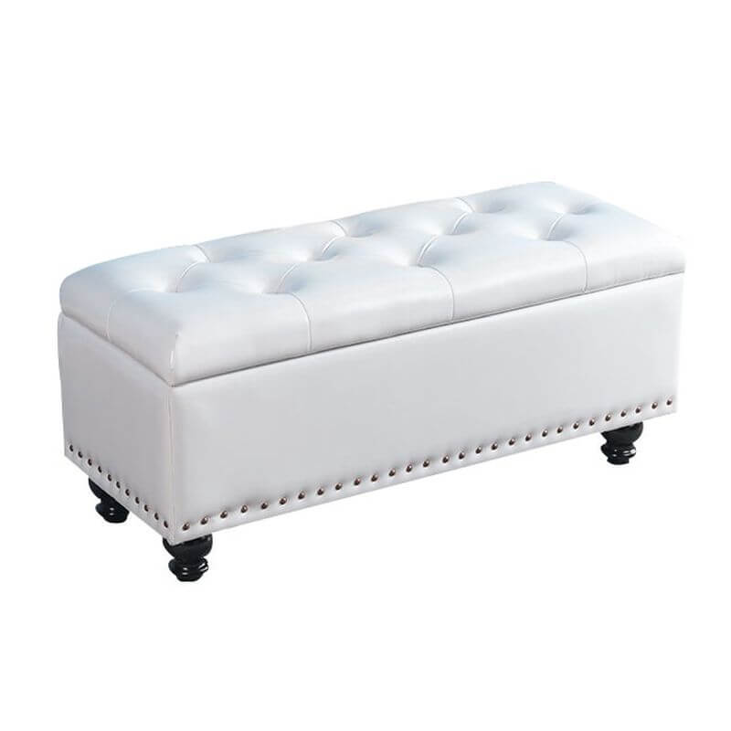 Water-resistant storage ottoman in stylish design