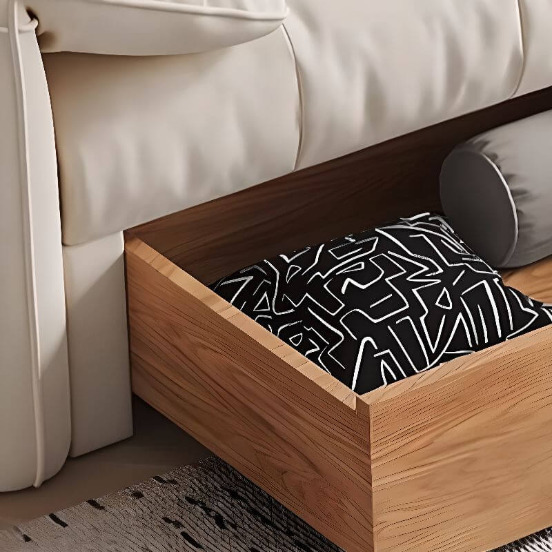 Stylish sofa with storage compartment