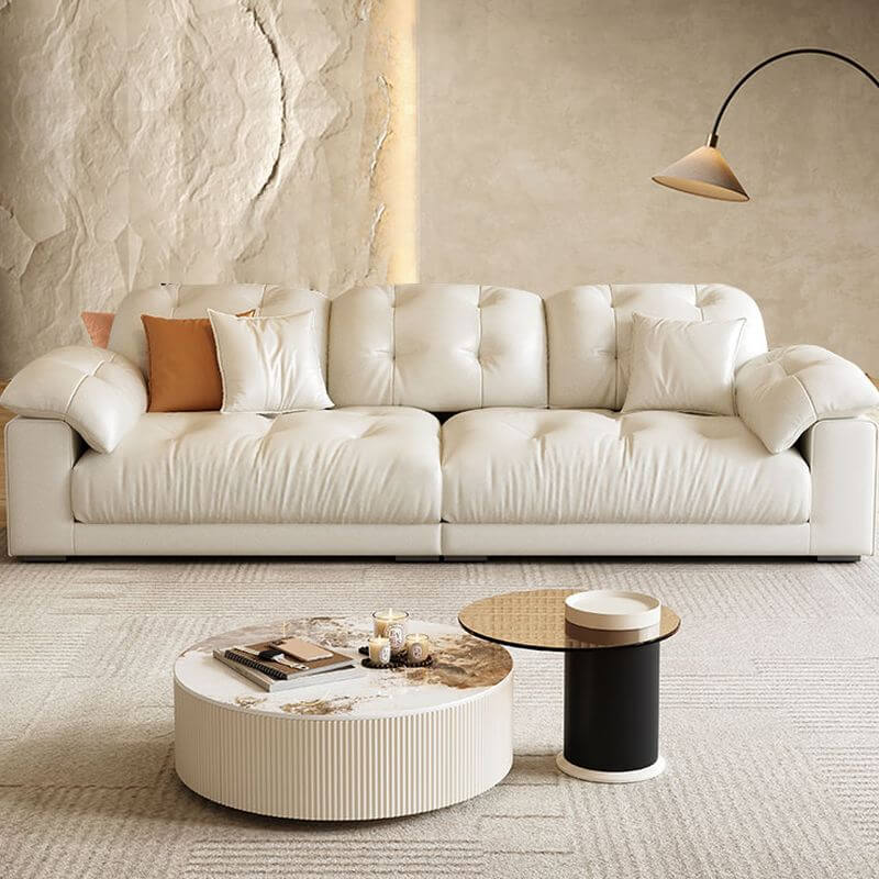 White sofa in stylish living room