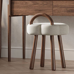 modern white vanity stool