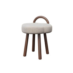 elegant vanity stool in white