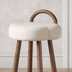 stylish upholstered stool for dressing area