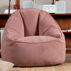 Cozy reading nook featuring a bean bag chair