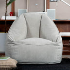 Cotton and linen fabric detail of bean bag chair