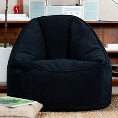 Living room with stylish bean bag chair