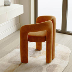 Stylish vanity stool with metal frame